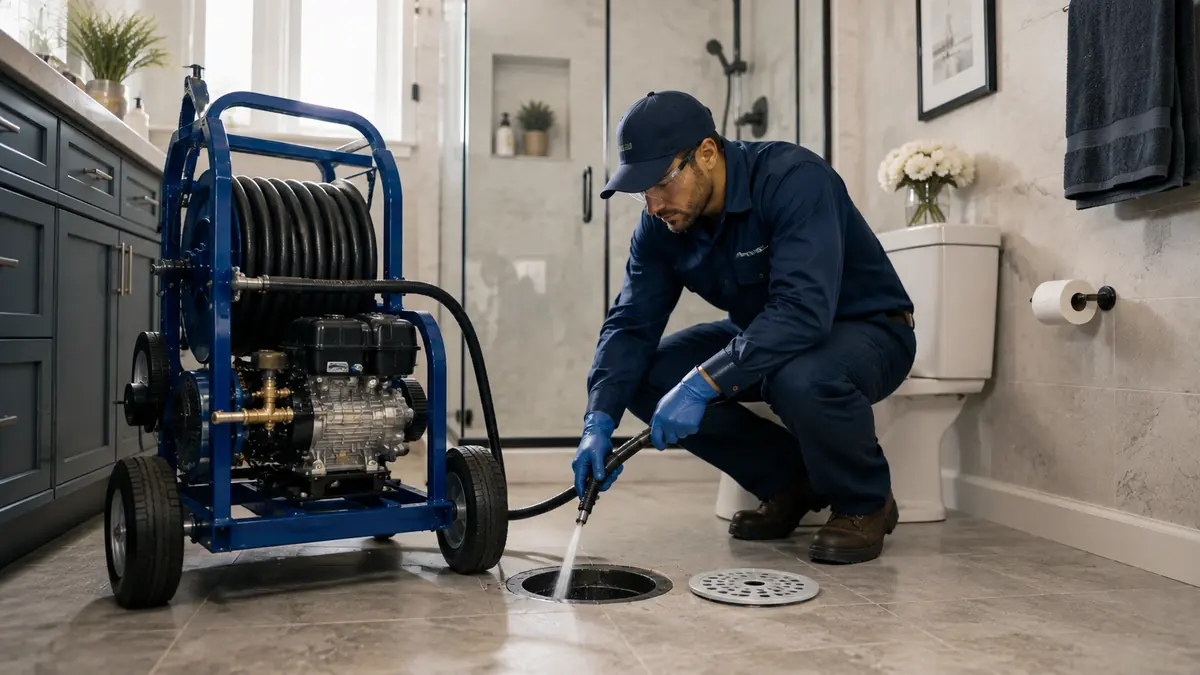 Bathroom Drain Hydro Jetting in Oxnard