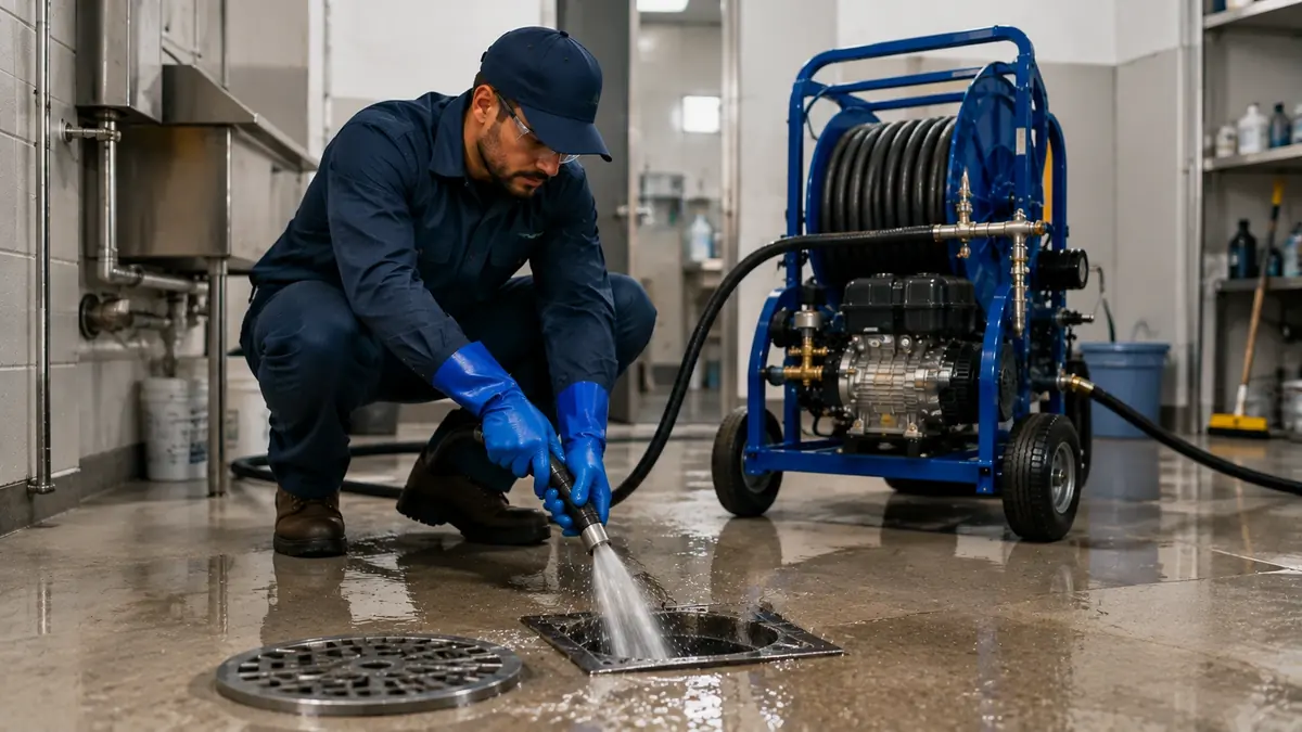Floor Drain Hydro Jet Cleaning in Oxnard