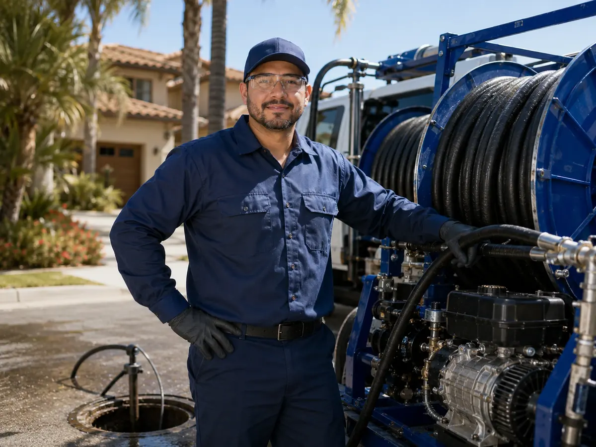 Hydro jet sewer cleaning in Oxnard