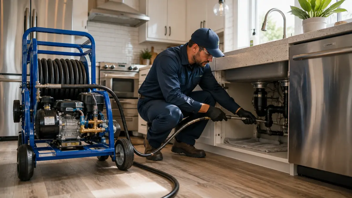 Kitchen Drain Hydro Jetting in Oxnard