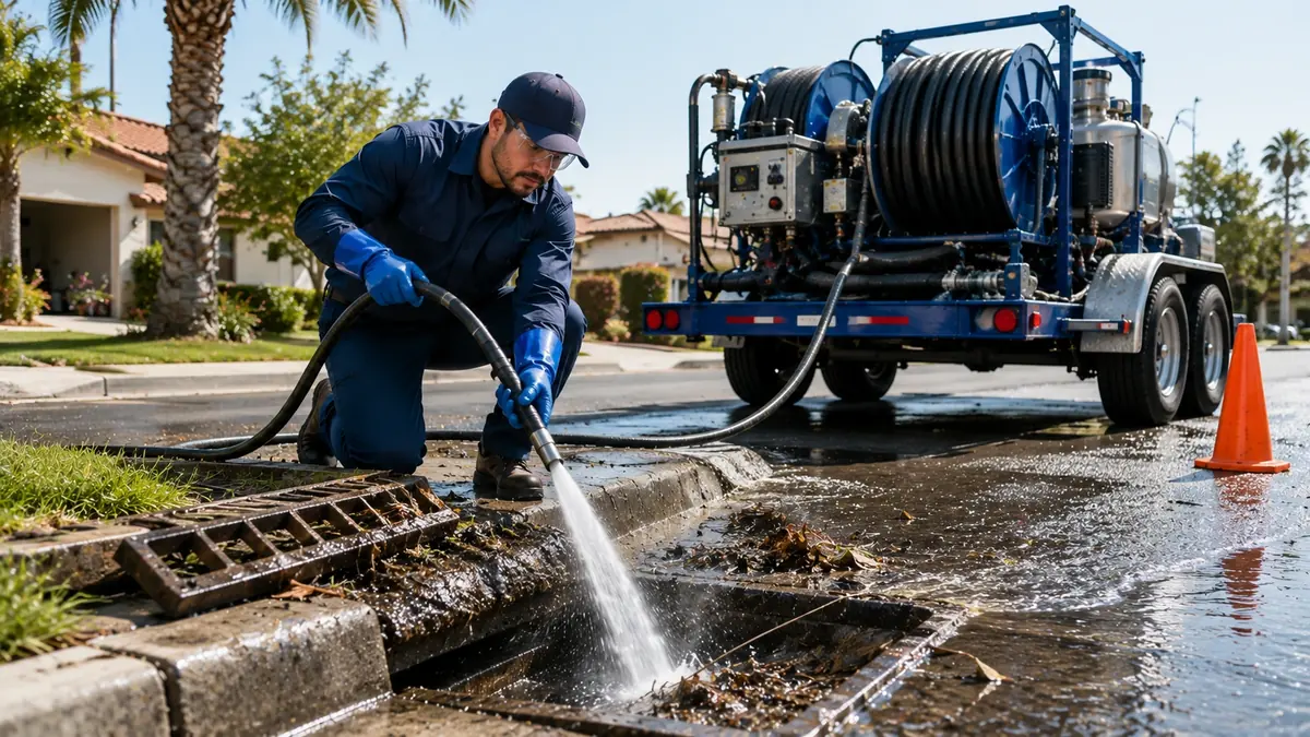 Storm Drain Hydro Jet Cleaning in Oxnard
